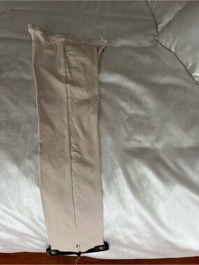 Simon Chang Women's Khaki Straight-Leg Chinos in Light Beige